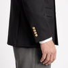 Tiavllya Tiavllya Men's Casual Black Slim-fit Double Button Peak Lapel Men's Jacket