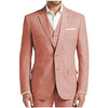 Tiavllya Tiavllya Formal Men's 3 Pieces Mens Suit Notch Lapel Linen For Wedding (Blazer+vest+Pants)