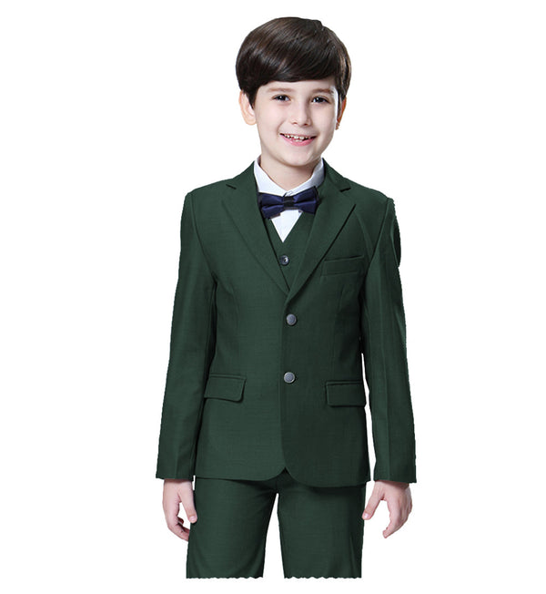 Boy‘s Suit - Formal Boys' 3 Pieces Regular Fit Notch Lapel Suit (Blazer+vest+Pants)