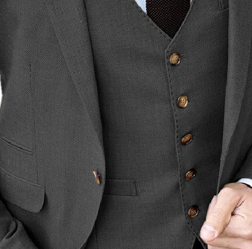 3 Pieces Men's Suit - Flat Notch Lapel Tuxedos for Wedding