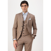 Tiavllya Fashion Men's 3 Pieces Flat Notch Lapel Tuxedos For Party (Blazer+vest+Pants)