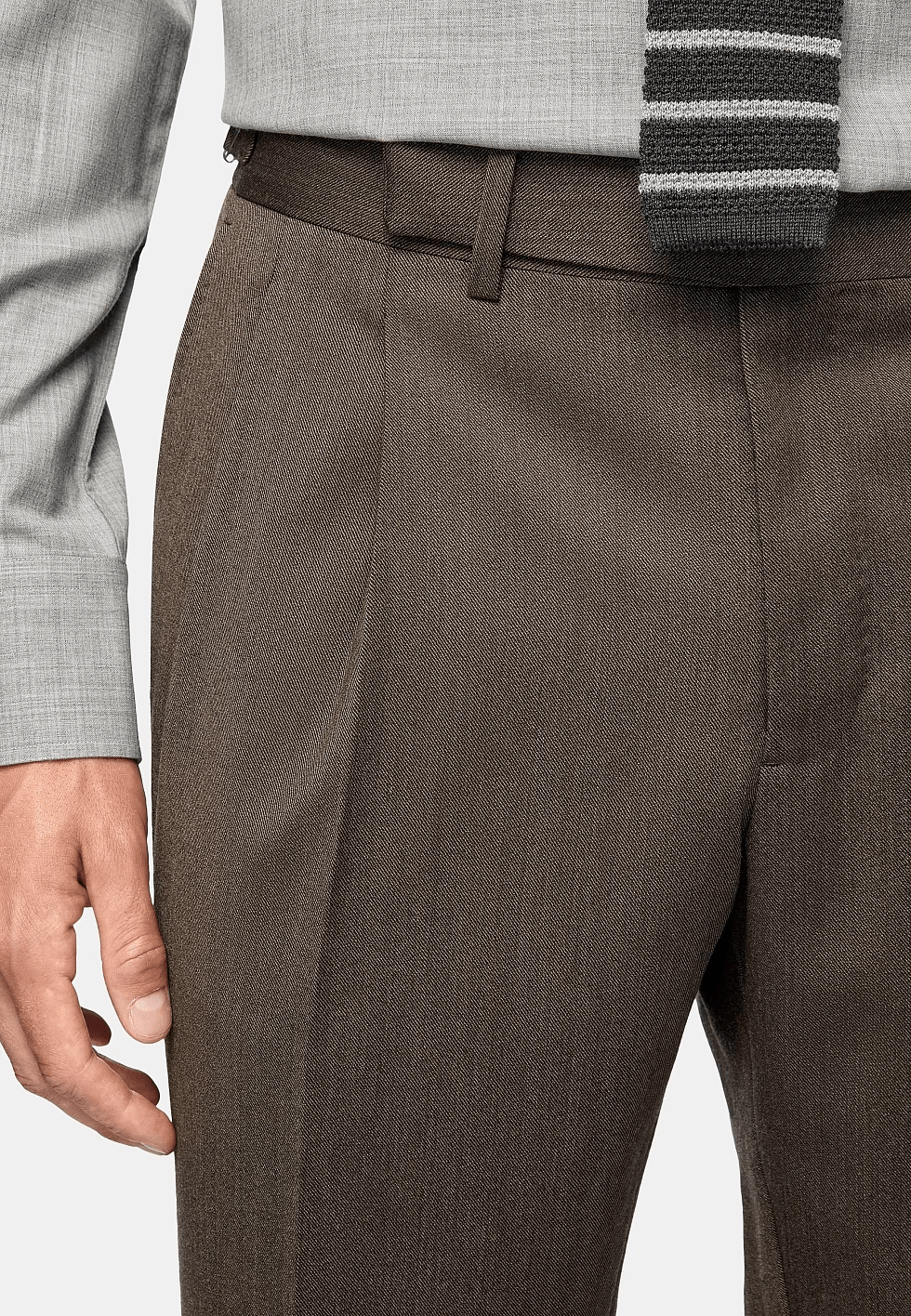 Tiavllya Business 2 Pieces Mens Coffee Suit Flat Notch Lapel Tuxedos For Wedding (Blazer+Pants)