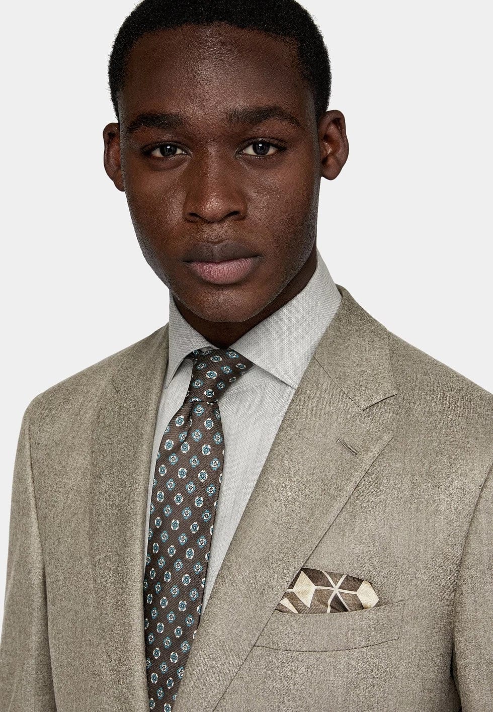 Business 2 Pieces Mens Khaki Suit Flat Notch Lapel Tuxedos For Wedding ...