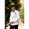 Tiavllya Business 2 Pieces Mens Suit Flat Notch Lapel Tuxedos (Blazer+Pants)