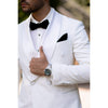 Tiavllya Business 2 Pieces Mens Suit Flat Notch Lapel Tuxedos (Blazer+Pants)