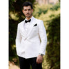 Tiavllya Business 2 Pieces Mens Suit Flat Notch Lapel Tuxedos (Blazer+Pants)