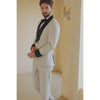 Tiavllya Business 2 Pieces Mens Suit Flat Notch Lapel Tuxedos (Blazer+Pants)