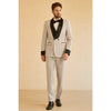 Tiavllya Business 2 Pieces Mens Suit Flat Notch Lapel Tuxedos (Blazer+Pants)