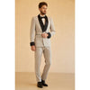 Tiavllya Business 2 Pieces Mens Suit Flat Notch Lapel Tuxedos (Blazer+Pants)