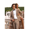 Tiavllya Business 2 Pieces Mens Suit Flat Notch Lapel Tuxedos (Blazer+Pants)