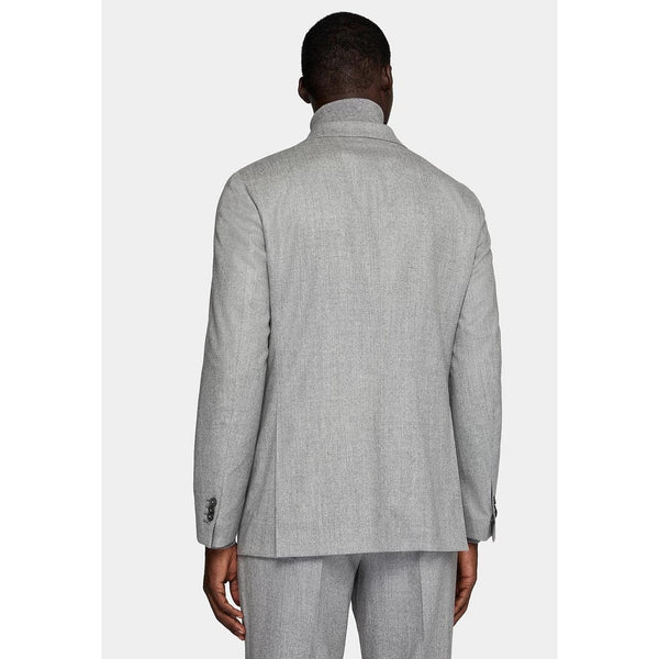 Tiavllya Business 2 Pieces Mens Suit Flat Peak Lapel Double Breasted Tuxedos For Wedding (Blazer+Pants)