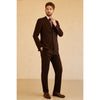 Tiavllya Business 3 Pieces Mens Suit Flat Notch Lapel Tuxedos (Blazer+vest+Pants)