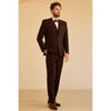 Tiavllya Business 3 Pieces Mens Suit Flat Notch Lapel Tuxedos (Blazer+vest+Pants)