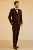 Tiavllya Business 3 Pieces Mens Suit Flat Notch Lapel Tuxedos (Blazer+vest+Pants)