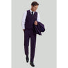 Tiavllya Business 3 Pieces Mens Suit Flat Notch Lapel Tuxedos (Blazer+vest+Pants)
