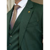 Tiavllya Business 3 Pieces Mens Suit Flat Notch Lapel Tuxedos (Blazer+vest+Pants)