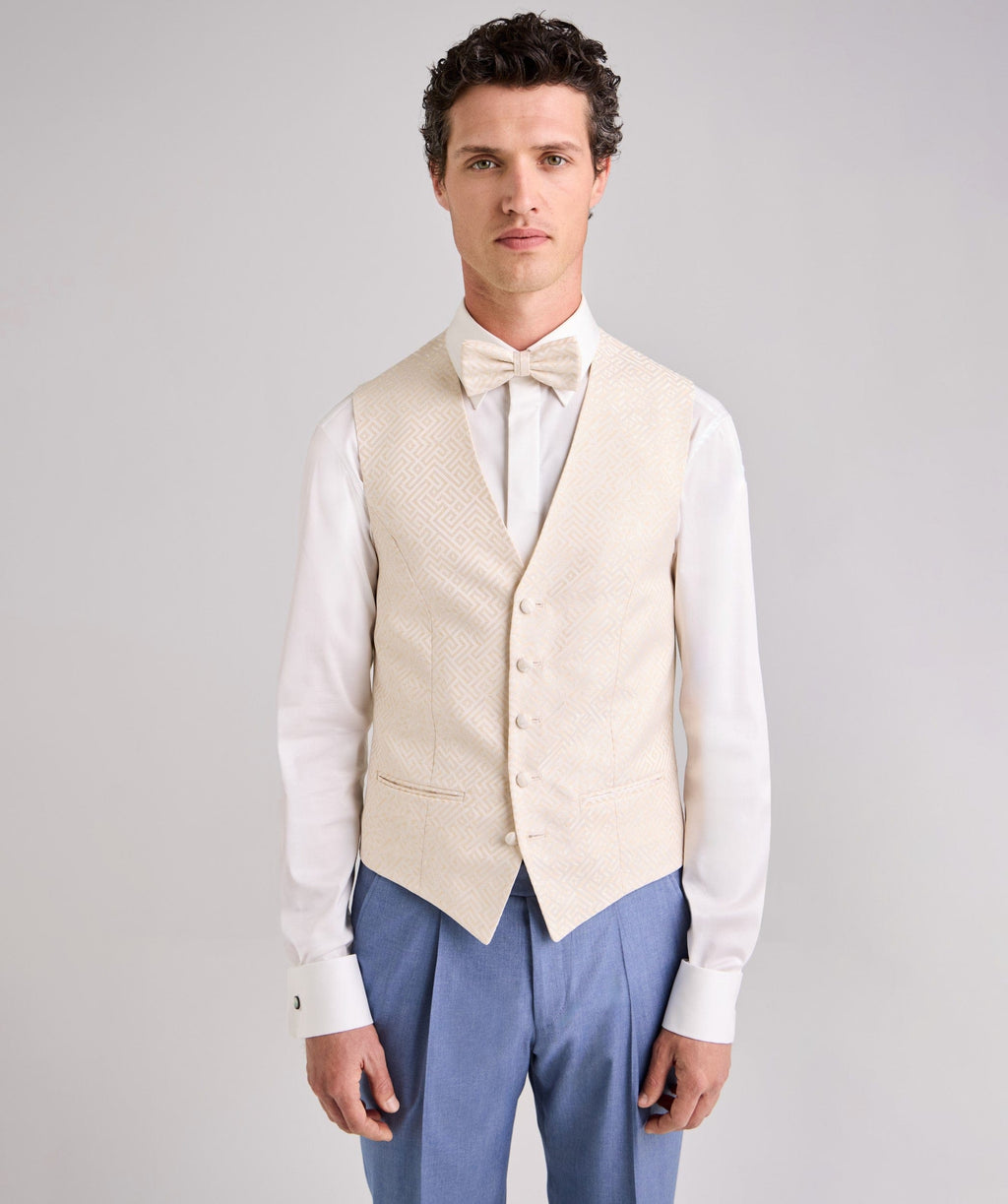 Tiavllya Business 3 Pieces Mens Suit Flat Notch Lapel Tuxedos (Blazer+vest+Pants)