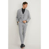 Tiavllya Business 3 Pieces Mens Suit Flat Notch Lapel Tuxedos (Blazer+vest+Pants)