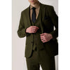 Tiavllya Business 3 Pieces Mens Suit Flat Notch Lapel Tuxedos (Blazer+vest+Pants)
