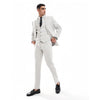 Tiavllya Business 3 Pieces Mens Suit Flat Notch Lapel Tuxedos (Blazer+vest+Pants)