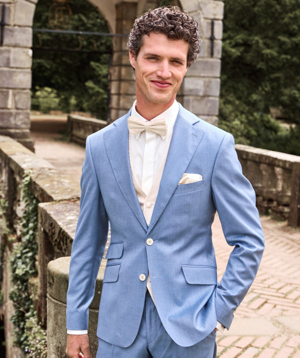 Tiavllya Business 3 Pieces Mens Suit Flat Notch Lapel Tuxedos (Blazer+vest+Pants)