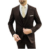 Tiavllya Business 3 Pieces Mens Suit Flat Notch Lapel Tuxedos For Wedding (Blazer+vest+Pants)