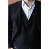 Tiavllya Business 3 Pieces Mens Suit Flat Peak Lapel Tuxedos (Blazer+vest+Pants)