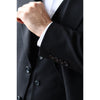 Tiavllya Business 3 Pieces Mens Suit Flat Peak Lapel Tuxedos (Blazer+vest+Pants)
