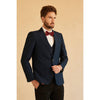 Tiavllya Business 3 Pieces Mens Suit Flat Peak Lapel Tuxedos (Blazer+vest+Pants)
