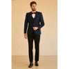Tiavllya Business 3 Pieces Mens Suit Flat Peak Lapel Tuxedos (Blazer+vest+Pants)