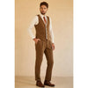Tiavllya Business 3 Pieces Mens Suit Flat Peak Lapel Tuxedos (Blazer+vest+Pants)