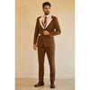 Tiavllya Business 3 Pieces Mens Suit Flat Peak Lapel Tuxedos (Blazer+vest+Pants)