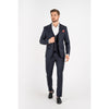 Tiavllya Business 3 Pieces Mens Suit Flat Peak Lapel Tuxedos (Blazer+vest+Pants)