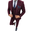 Tiavllya Business Men's 3 Piece Regular Fit Peak Lapel Flat Men's Suit (Blazer+Vest+Pants)