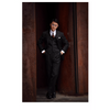 Tiavllya Business Men's 3 Pieces Mens Black Suit Notch Lapel Solid Tuxedos (Blazer+vest+Pants)