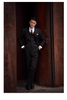 Tiavllya Business Men's 3 Pieces Mens Black Suit Notch Lapel Solid Tuxedos (Blazer+vest+Pants)