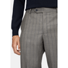 Tiavllya Business Men's 3 Pieces Slim Fit Striped Notch Lapel Tuxedos (Blazer+Pants)