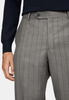 Tiavllya Business Men's 3 Pieces Slim Fit Striped Notch Lapel Tuxedos (Blazer+Pants)