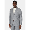 Tiavllya Business Men's 3 Pieces Slim Fit Striped Notch Lapel Tuxedos (Blazer+Pants)