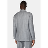 Tiavllya Business Men's 3 Pieces Slim Fit Striped Notch Lapel Tuxedos (Blazer+Pants)
