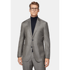 Tiavllya Business Men's 3 Pieces Slim Fit Striped Notch Lapel Tuxedos (Blazer+Pants)