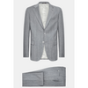 Tiavllya Business Men's 3 Pieces Slim Fit Striped Notch Lapel Tuxedos (Blazer+Pants)