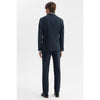 Tiavllya Business Men's Light Navy 3 Pieces Mens Suit Notch Lapel Flat Tuxedos (Blazer+vest+Pants)