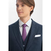 Tiavllya Business Men's Light Navy 3 Pieces Mens Suit Notch Lapel Flat Tuxedos (Blazer+vest+Pants)