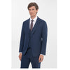 Tiavllya Business Men's Navy 3 Pieces Mens Suit Notch Lapel Flat Tuxedos (Blazer+vest+Pants)