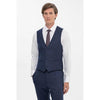 Tiavllya Business Men's Navy 3 Pieces Mens Suit Notch Lapel Flat Tuxedos (Blazer+vest+Pants)
