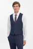 Tiavllya Business Men's Navy 3 Pieces Mens Suit Notch Lapel Flat Tuxedos (Blazer+vest+Pants)