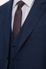 Tiavllya Business Men's Navy 3 Pieces Mens Suit Notch Lapel Flat Tuxedos (Blazer+vest+Pants)