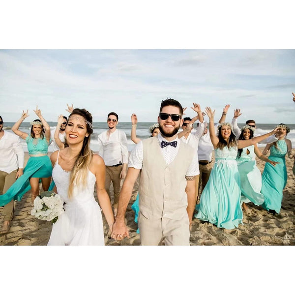 Tiavllya Casual 2 Piece Men's Suit Flat Linen Notch Lapel Tuxedos (Vest+Shorts)