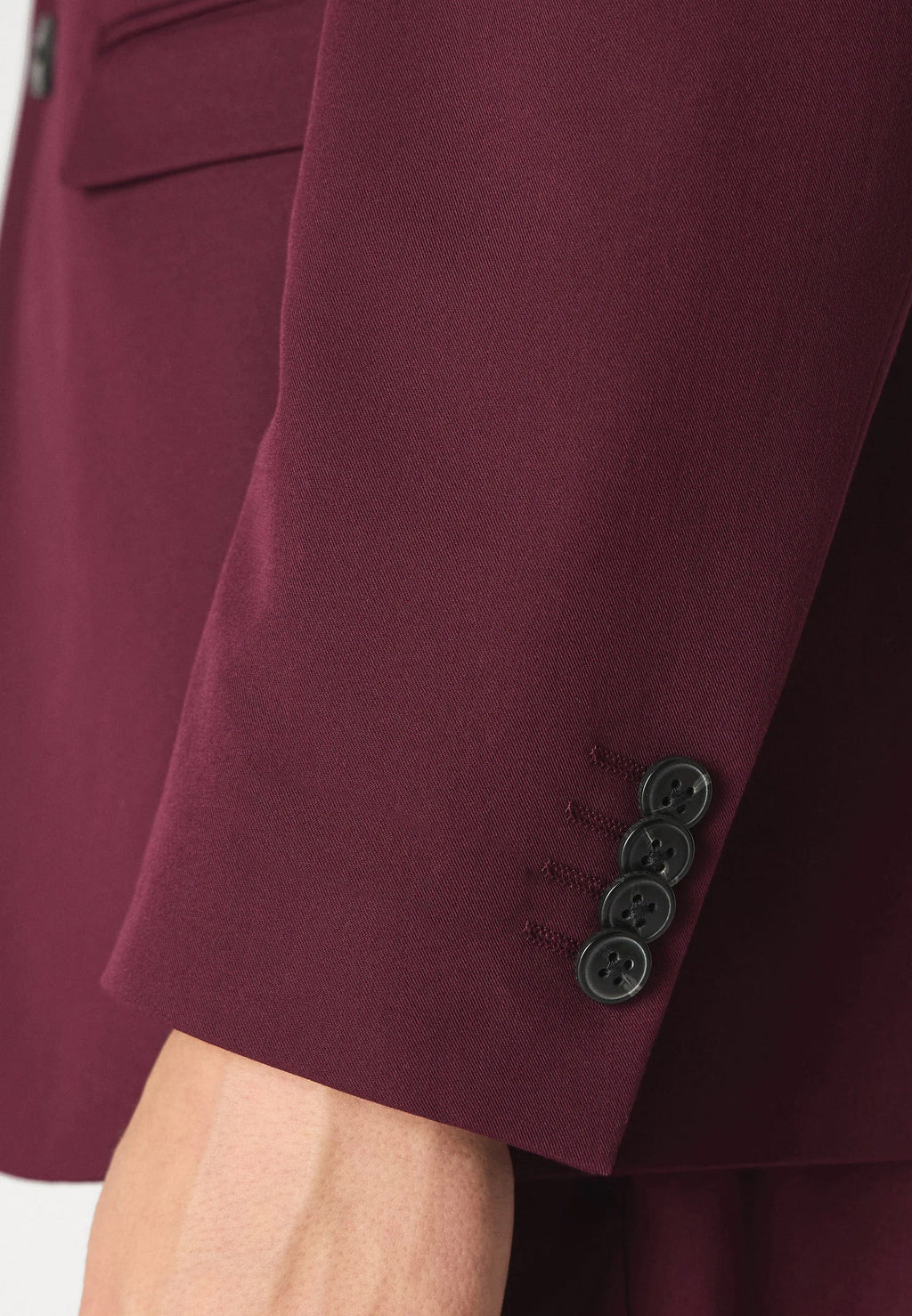 Tiavllya Casual 2 Pieces Mens Burgundy Suit Flat Notch Lapel Tuxedos For Wedding (Blazer+Pants)